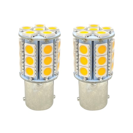 Superior Electric Boat and RV LED Light Bulb - 27LED 12V 250 Lumens 4.5W Amber 1156-27A-D2